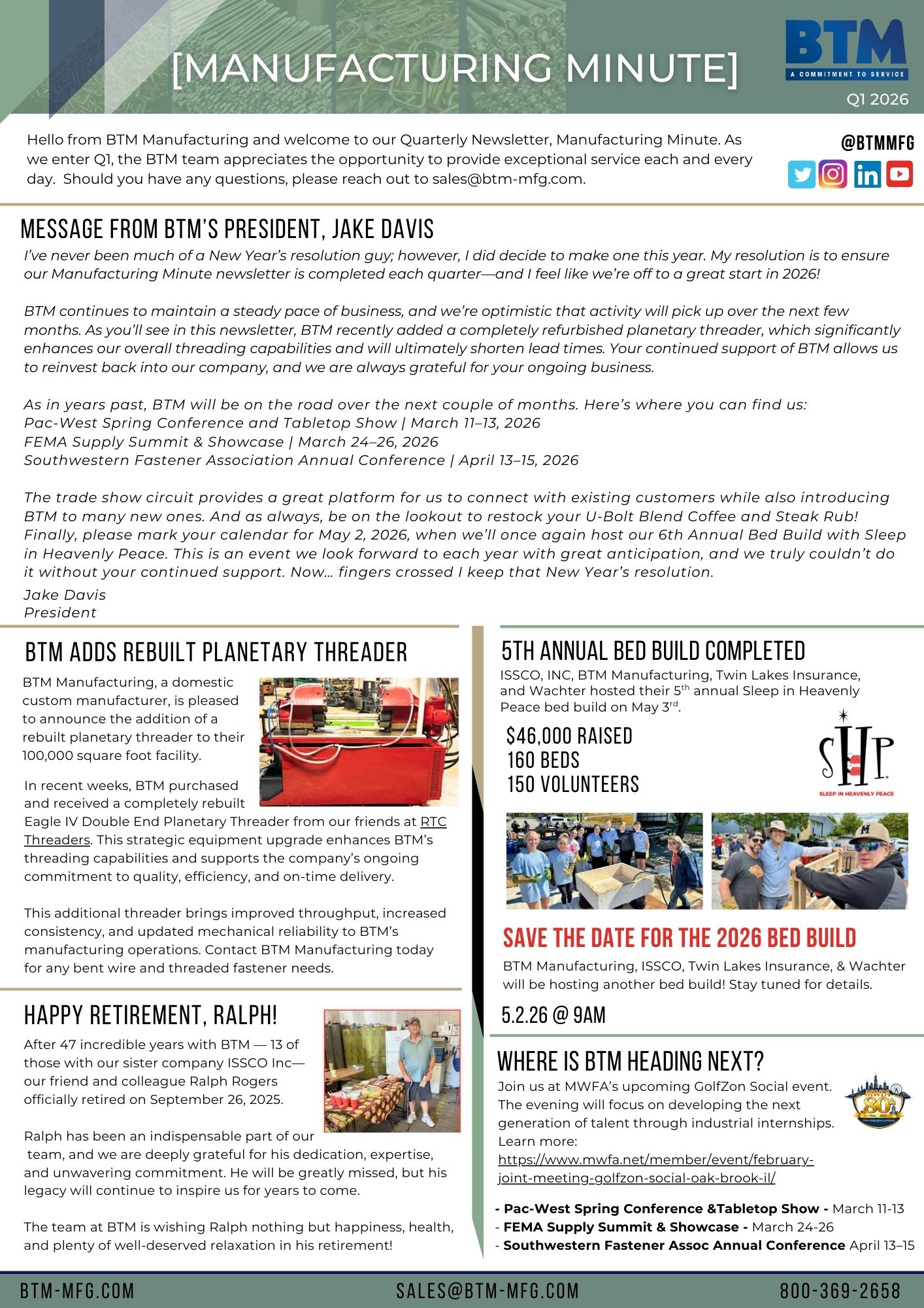 Latest BTM Newsletter