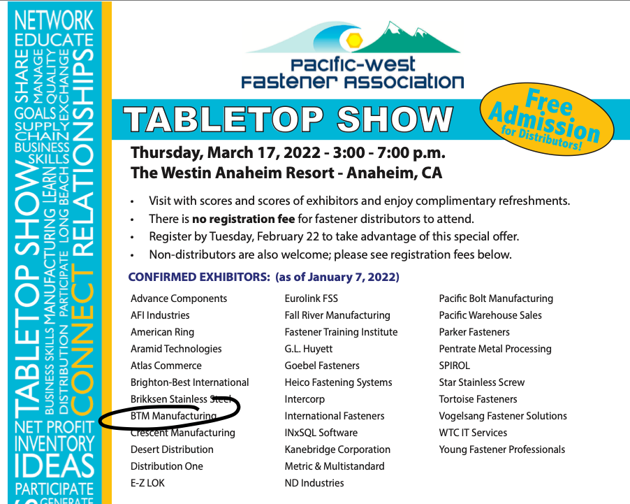 BTM is Heading to Pac-West's Spring 2022 Conference & Tabletop Show